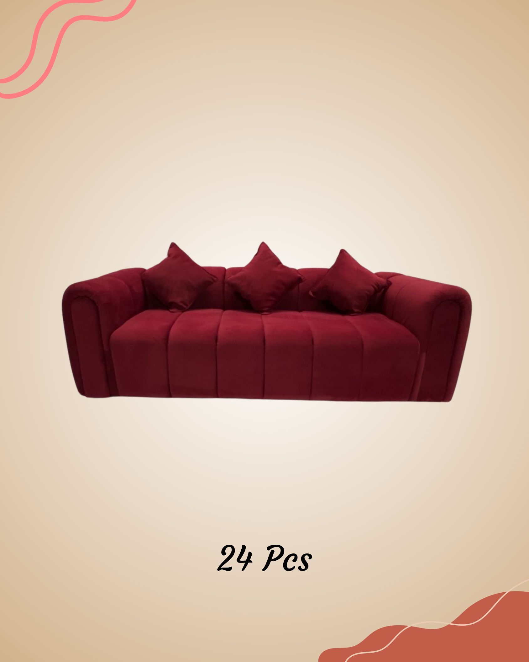 Phagun Decor Co - Red Sofa